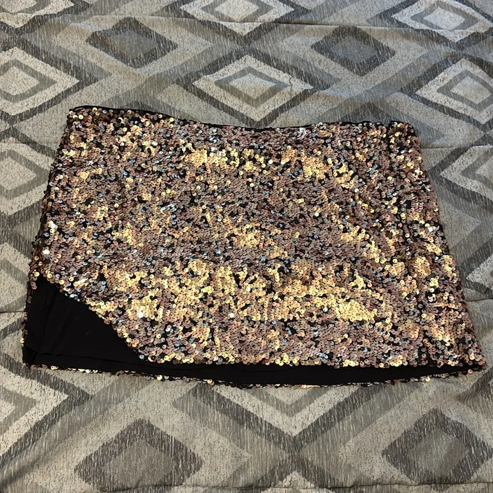 Free People Annalise Sequin Mini SKIRT